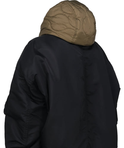 HOODED BOMBER JACKET