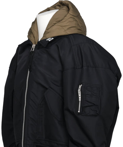 HOODED BOMBER JACKET