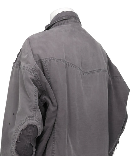 DAMAGED BACK SATIN BL