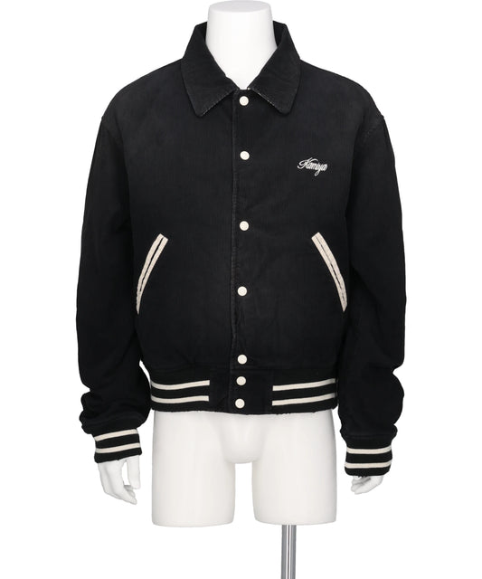 KAMIYA(カミヤ) 2026AW "GREATNESS ACT-COOL"EMBROIDEREDSUN-FADED VARSITY JACKET G17BL041