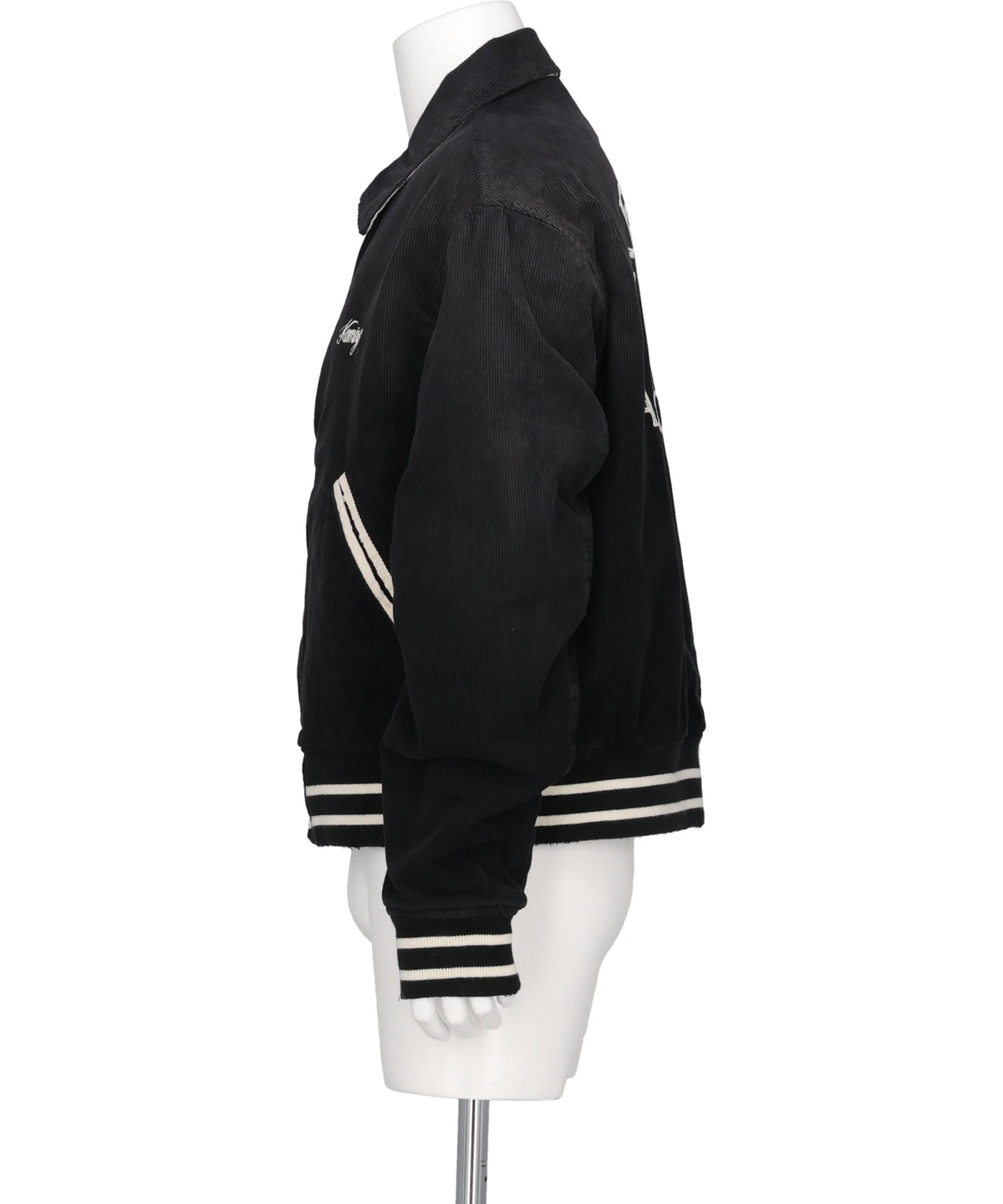 "GREATNESS ACT-COOL"EMBROIDEREDSUN-FADED VARSITY JACKET