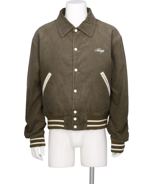 KAMIYA(カミヤ) 2026AW "GREATNESS ACT-COOL"EMBROIDEREDSUN-FADED VARSITY JACKET G17BL041