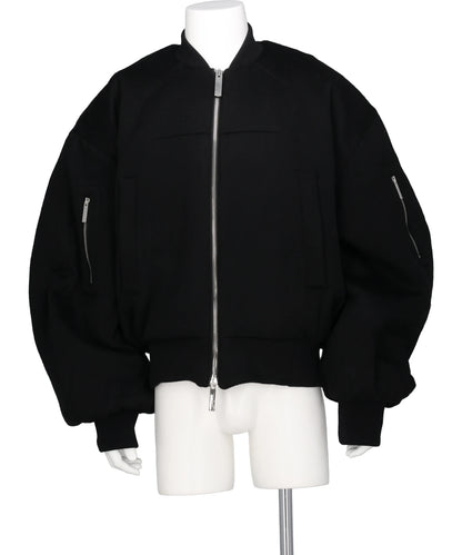 ATIÈRE FÉCALES（マティエール・フェカール） 2026AW UNISEX JEV BOMBER IN AUSTERE WOOL MAT03J008
