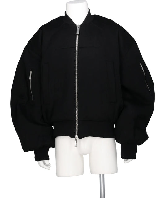 ATIÈRE FÉCALES（マティエール・フェカール） 2026AW UNISEX JEV BOMBER IN AUSTERE WOOL MAT03J008