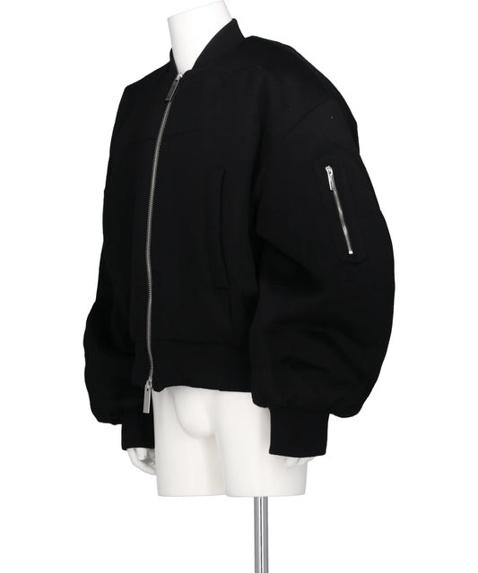 UNISEX JEV BOMBER IN AUSTERE WOOL