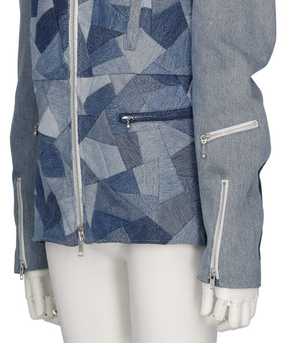 DENIM PATCHWORK RIDERS JACKET 1