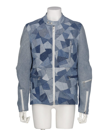DENIM PATCHWORK RIDERS JACKET 1