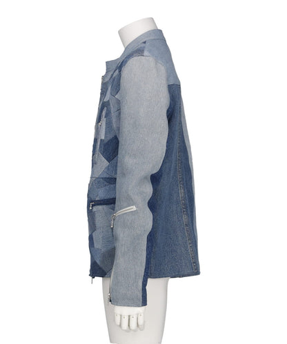 DENIM PATCHWORK RIDERS JACKET 1
