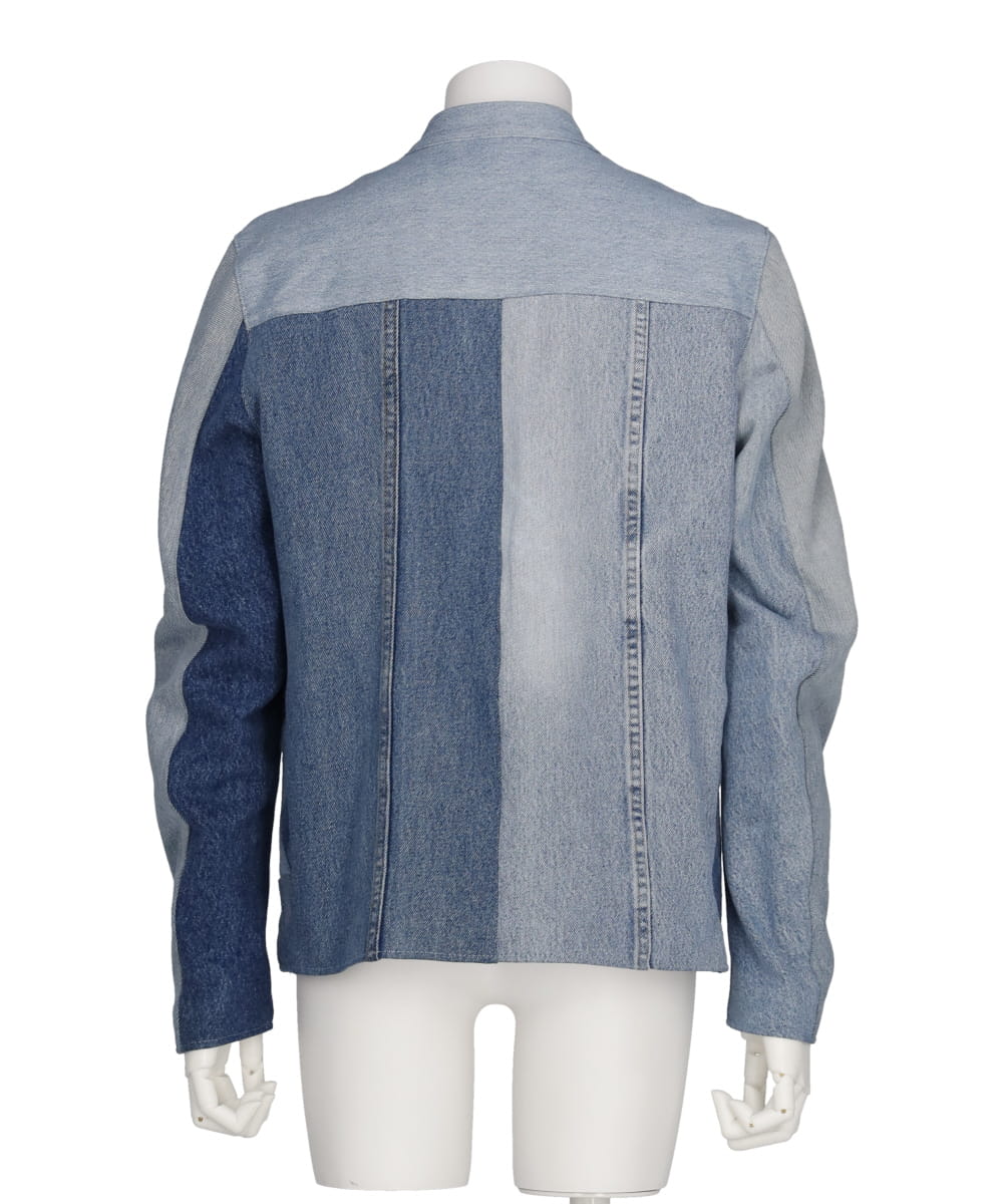 DENIM PATCHWORK RIDERS JACKET 1