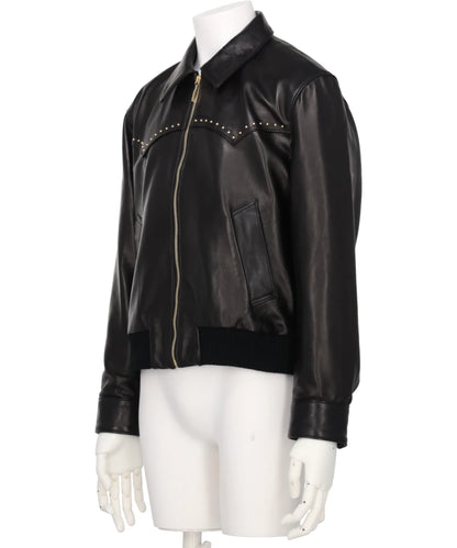 STUDDED WESTERN HARRINGTON JACKET