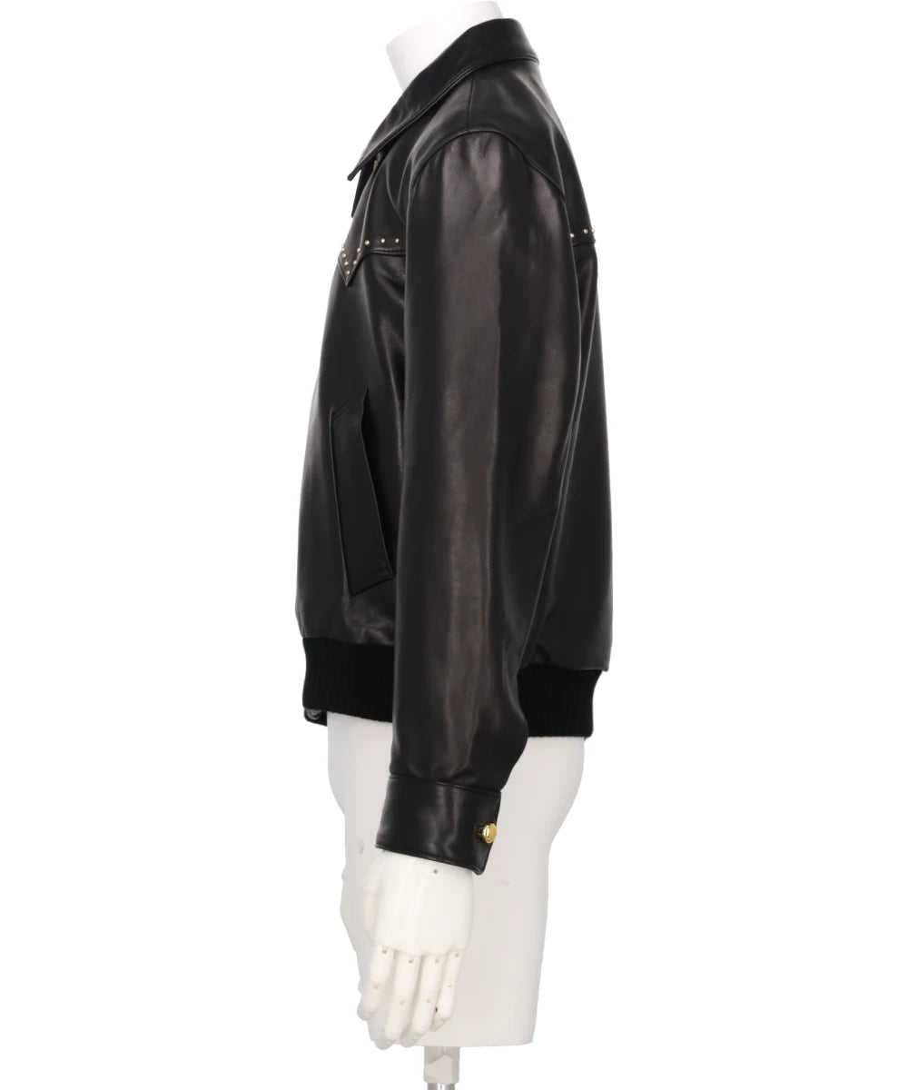 STUDDED WESTERN HARRINGTON JACKET