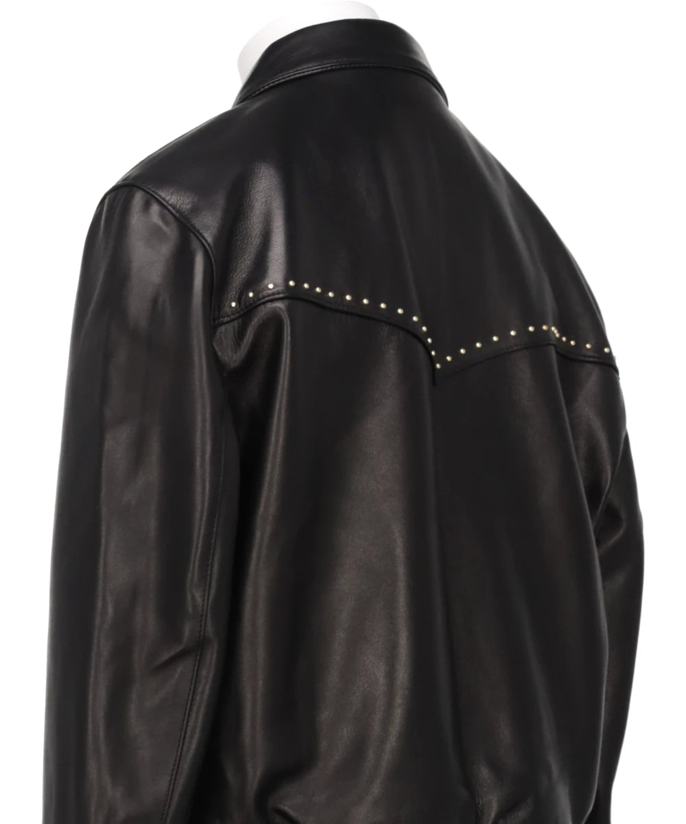 STUDDED WESTERN HARRINGTON JACKET