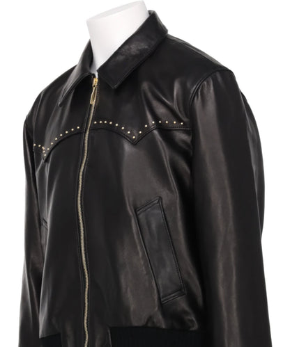 STUDDED WESTERN HARRINGTON JACKET