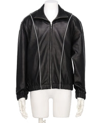 LEATHER TRACK JACKET