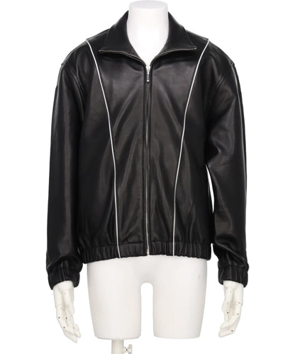 LEATHER TRACK JACKET