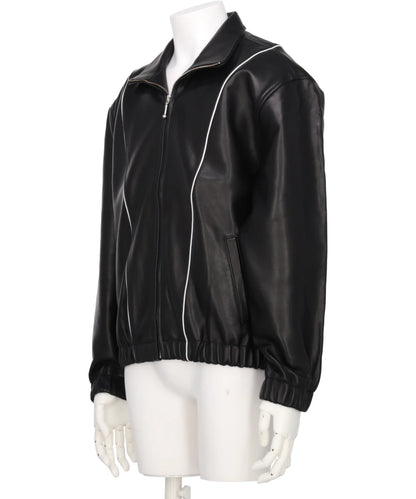 LEATHER TRACK JACKET