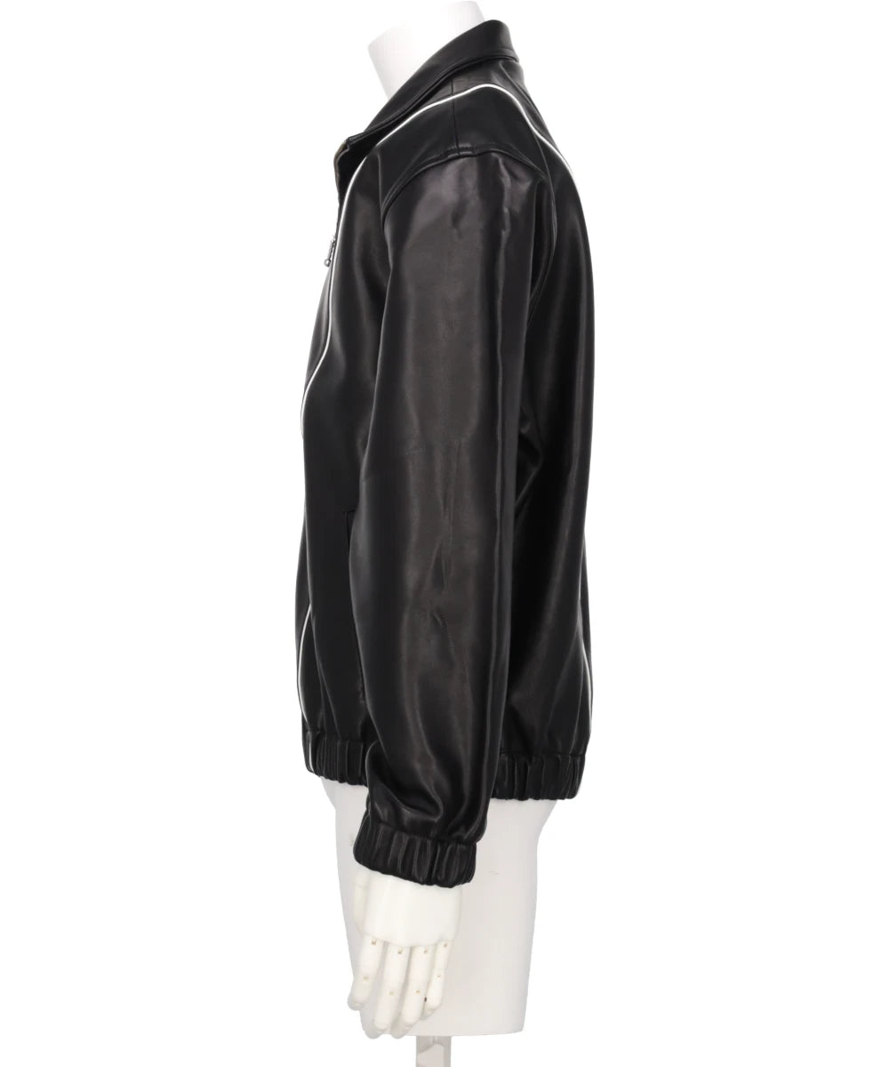 LEATHER TRACK JACKET