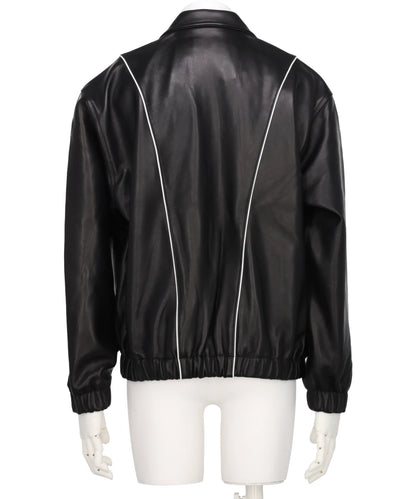 LEATHER TRACK JACKET