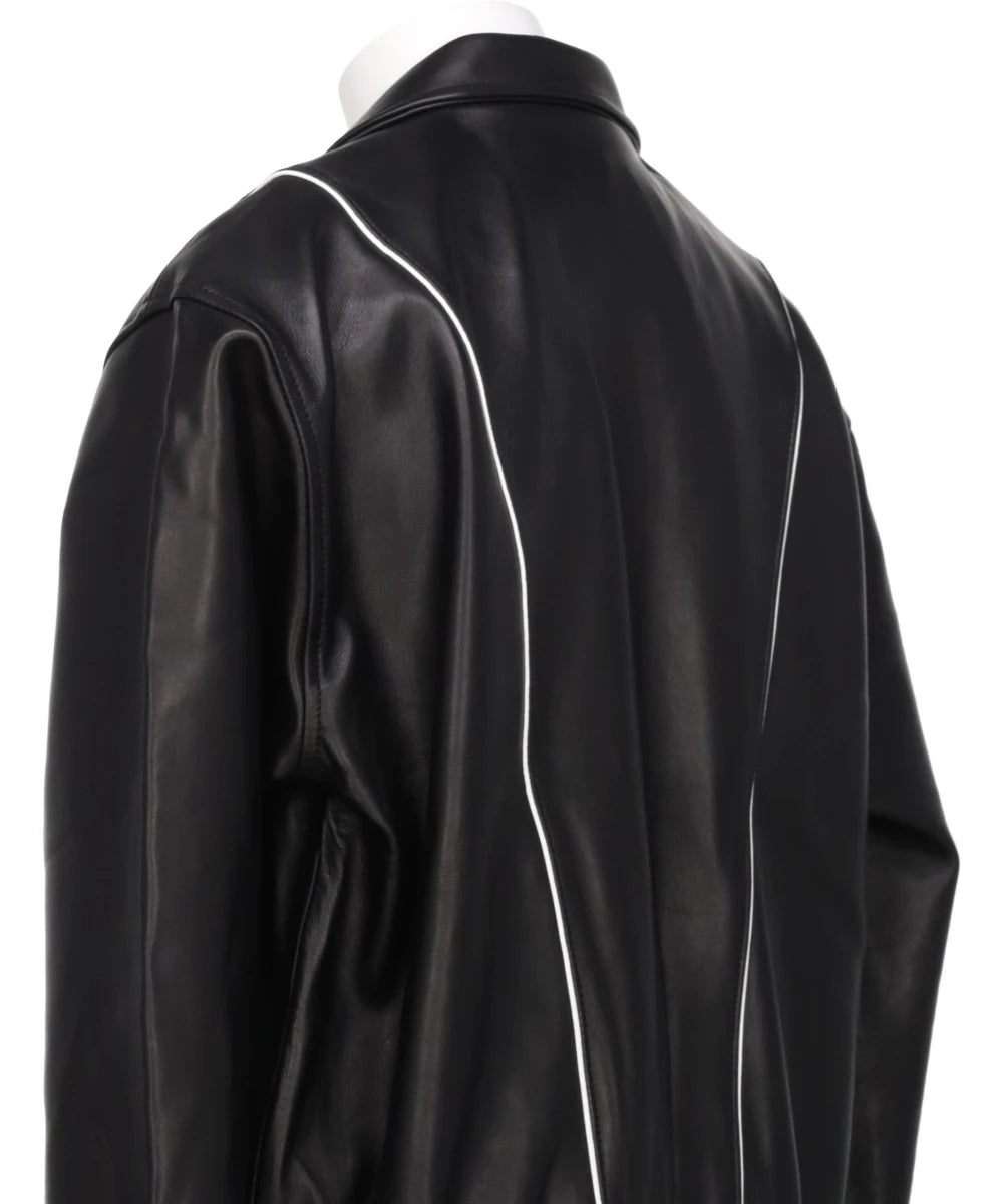 LEATHER TRACK JACKET