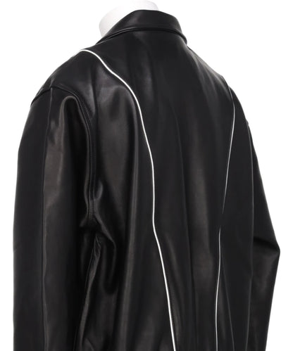 LEATHER TRACK JACKET