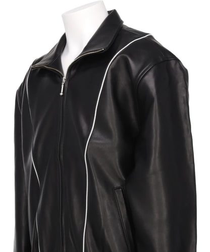 LEATHER TRACK JACKET