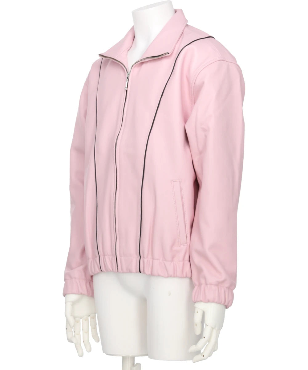 LEATHER TRACK JACKET