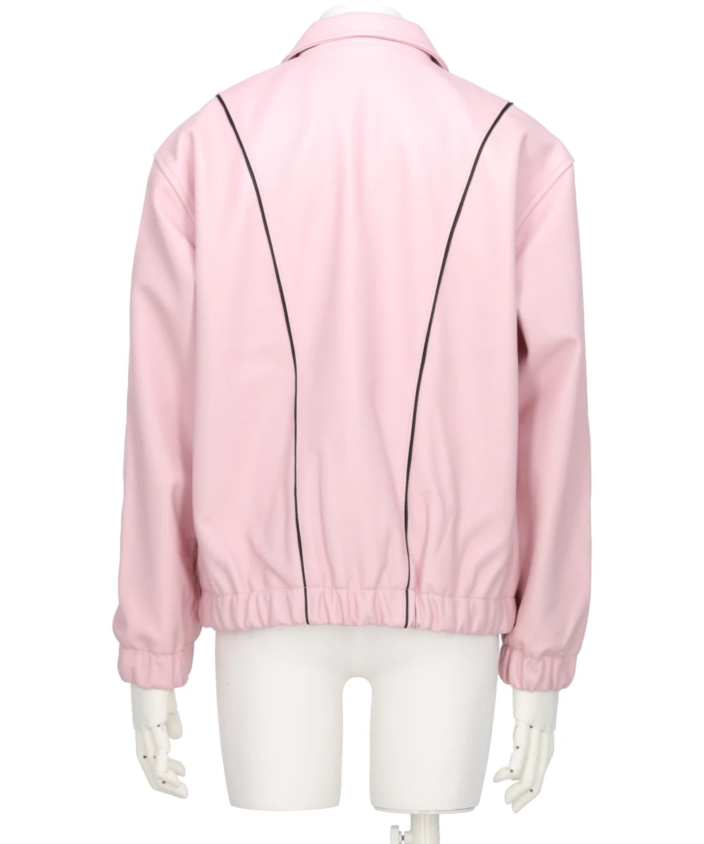 LEATHER TRACK JACKET