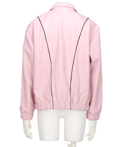 LEATHER TRACK JACKET