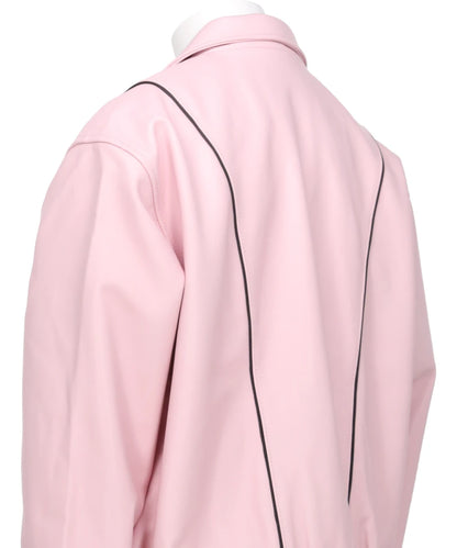 LEATHER TRACK JACKET