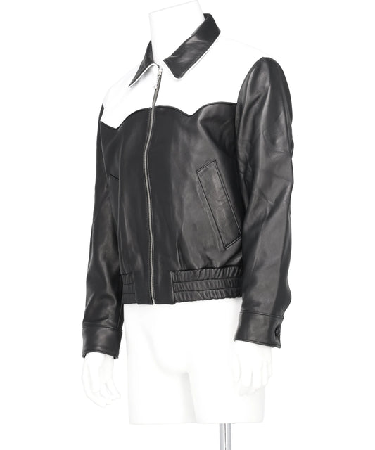 WESTERN LEATHER HARRINGTON JACKET