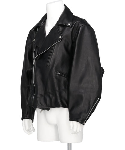 DOUBLE-END VINTAGE LEATHER RACINGJACKET