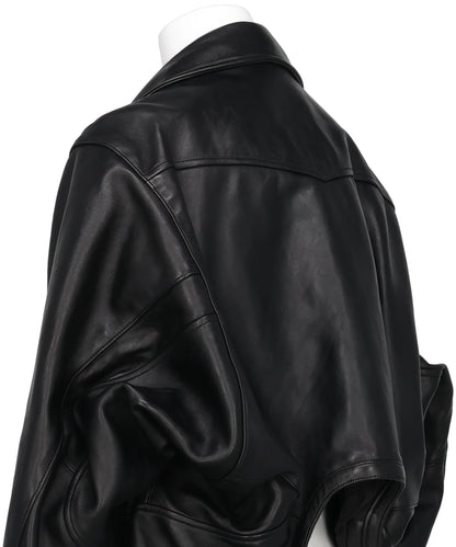 DOUBLE-END VINTAGE LEATHER RACINGJACKET