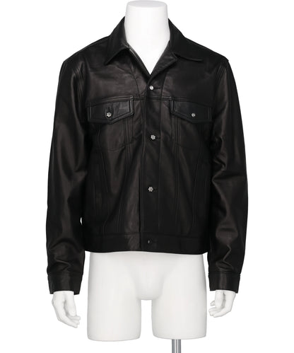 ERNEST W.BAKER(アーネスト・W・ベイカー) 2026SS DIAMOND LEATHER SPREAD COLLAR JACKET JA92L-LE66