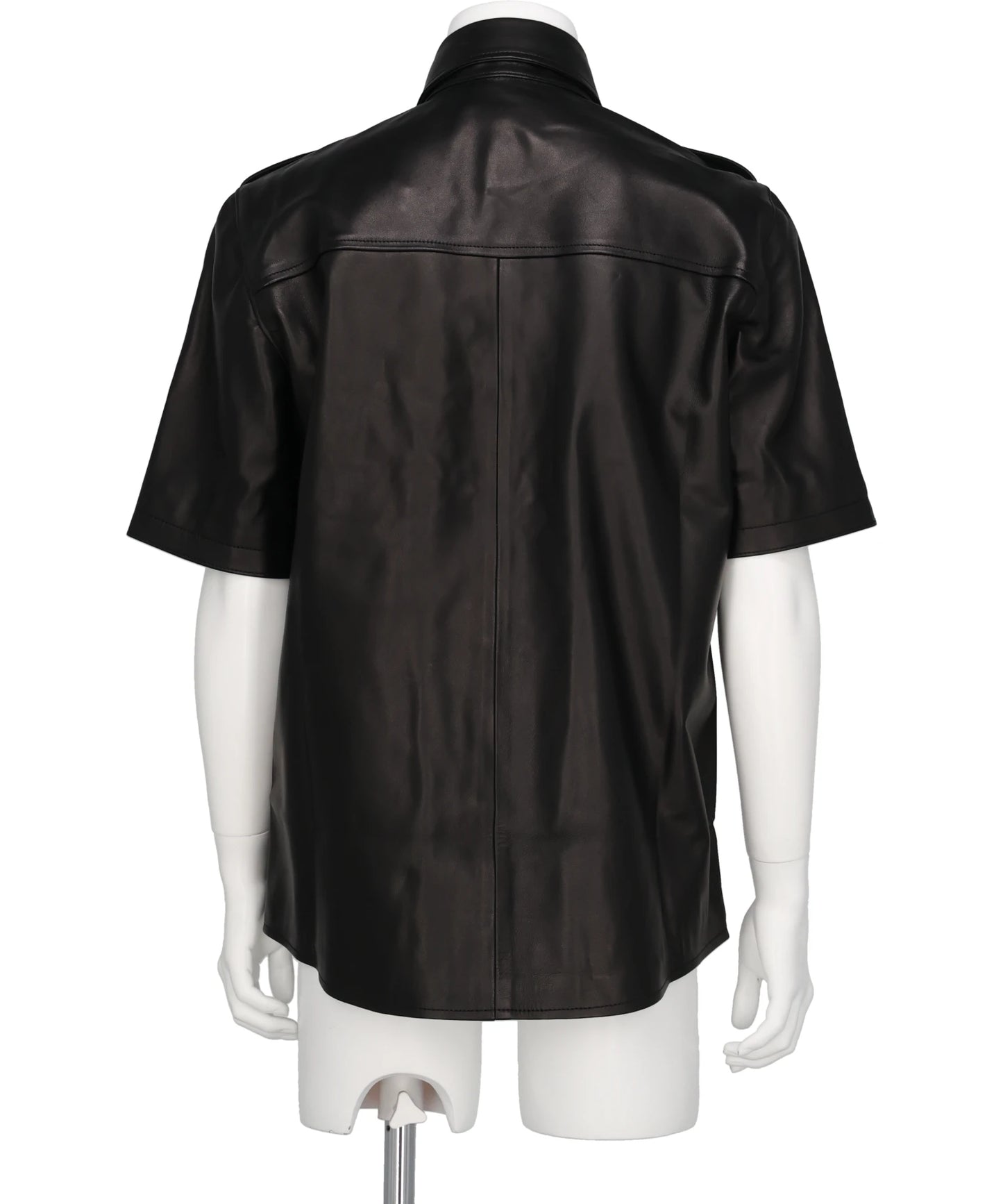 LEATHER SHORT SLEEVE SHIRT