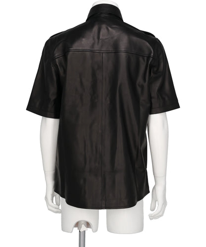 LEATHER SHORT SLEEVE SHIRT