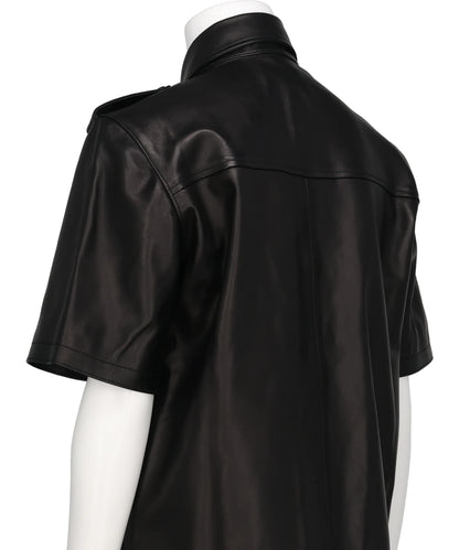 LEATHER SHORT SLEEVE SHIRT