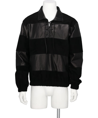 ERNEST W.BAKER LEATHER&SUEDE SAILOR JACKET