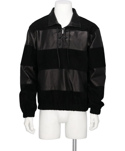 ERNEST W.BAKER LEATHER&SUEDE SAILOR JACKET