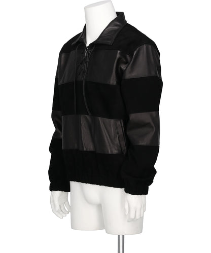 LEATHER&SUEDE SAILOR JACKET