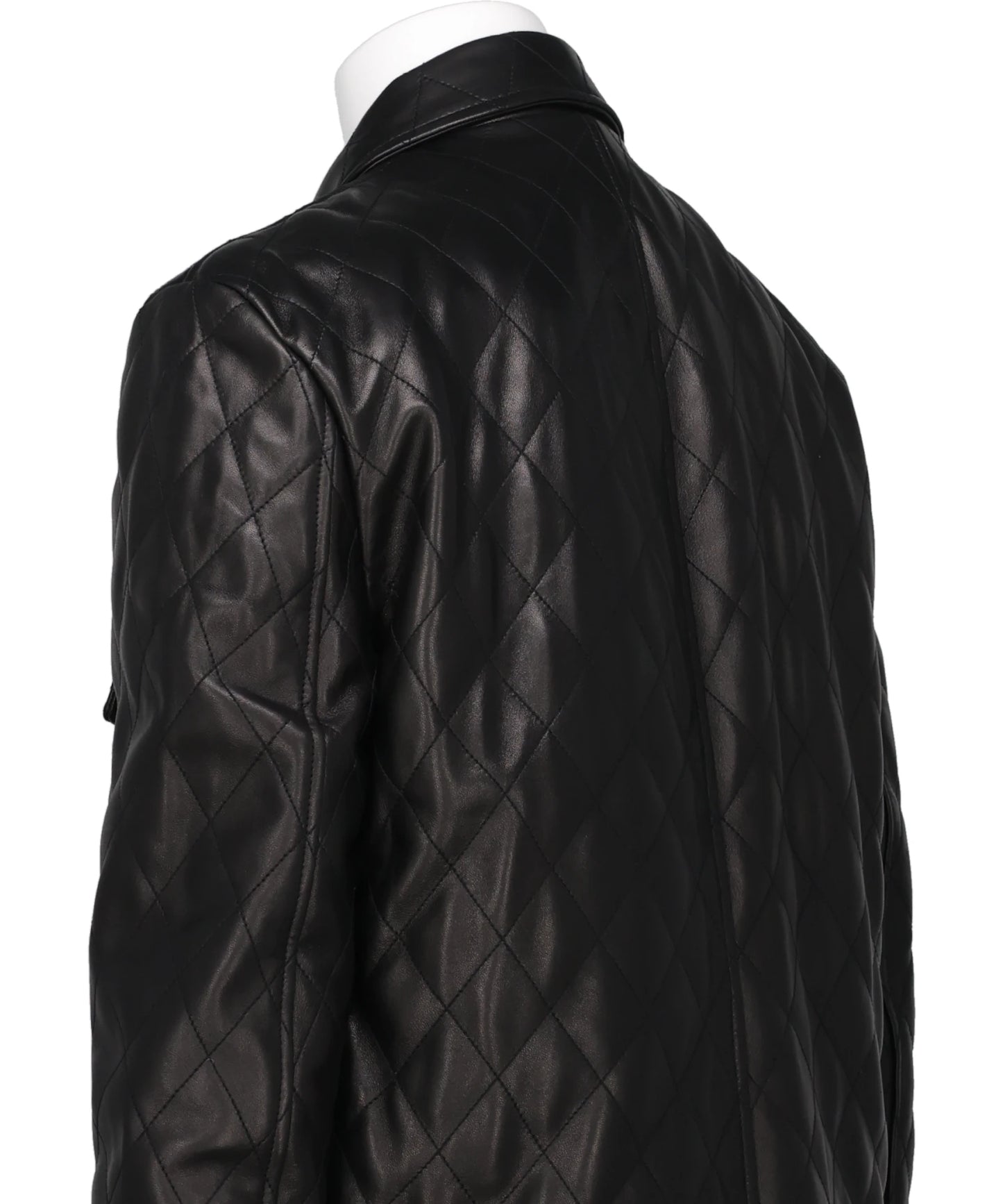 QUILTED LEATHER OVERSHIRT
