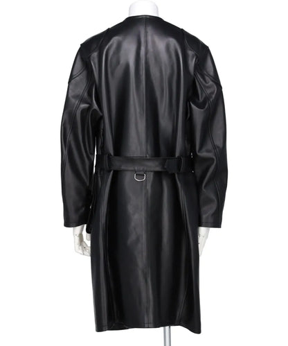 "JEROME" LONG MOTO LEATHER COAT