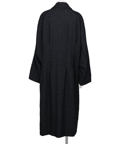 BIG-SLEEVE TUCKED TWEED  COAT