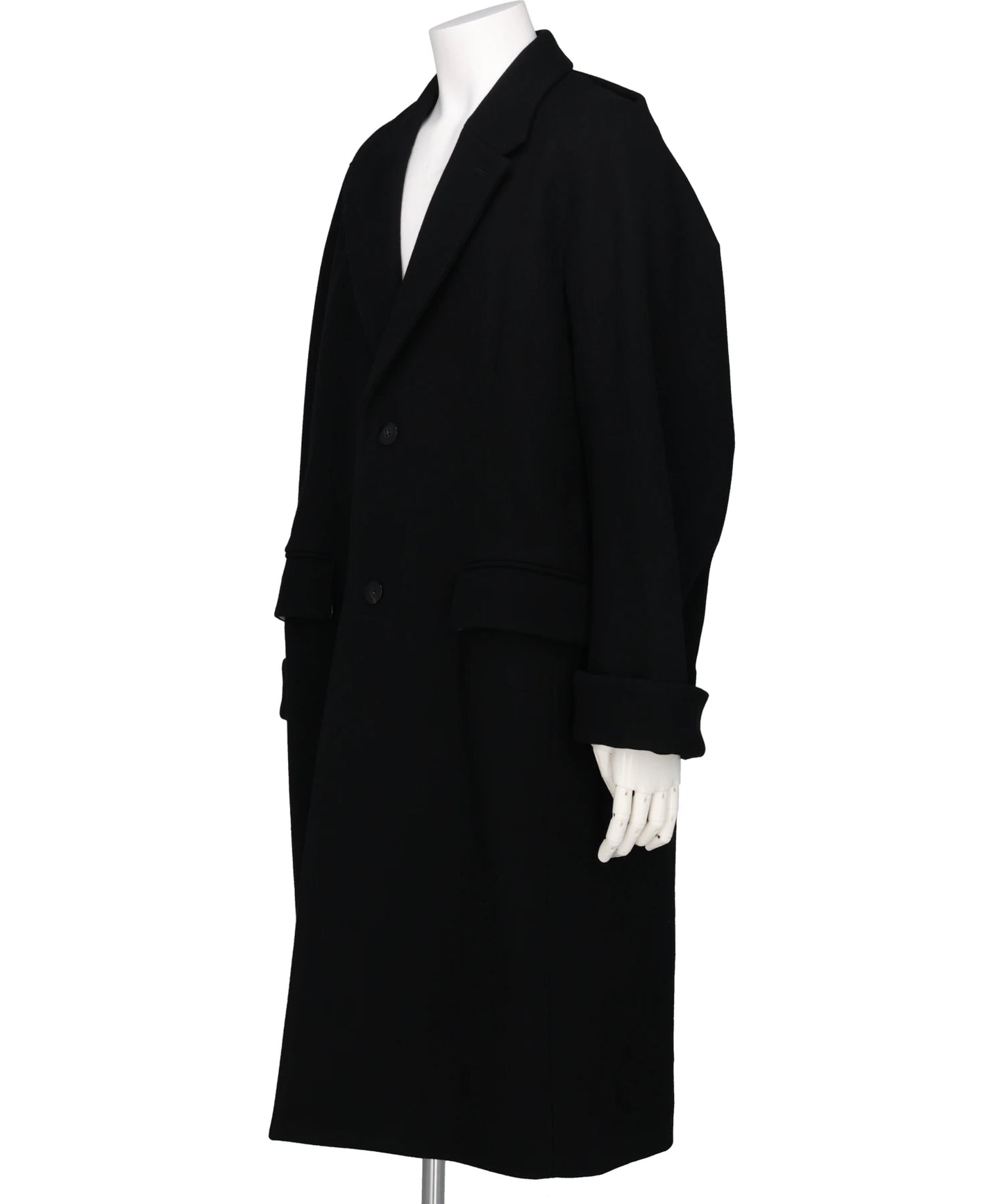 ジャケット・アウター overcoat nyc oomaru wool melton black ジャケット・アウター overcoat nyc oomaru wool melton black