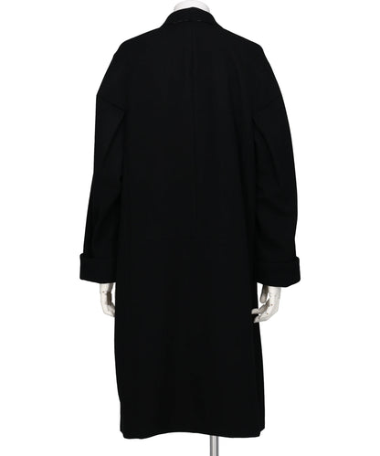 NOTCHED LAPEL OVERCOAT IN MELTON WOOL