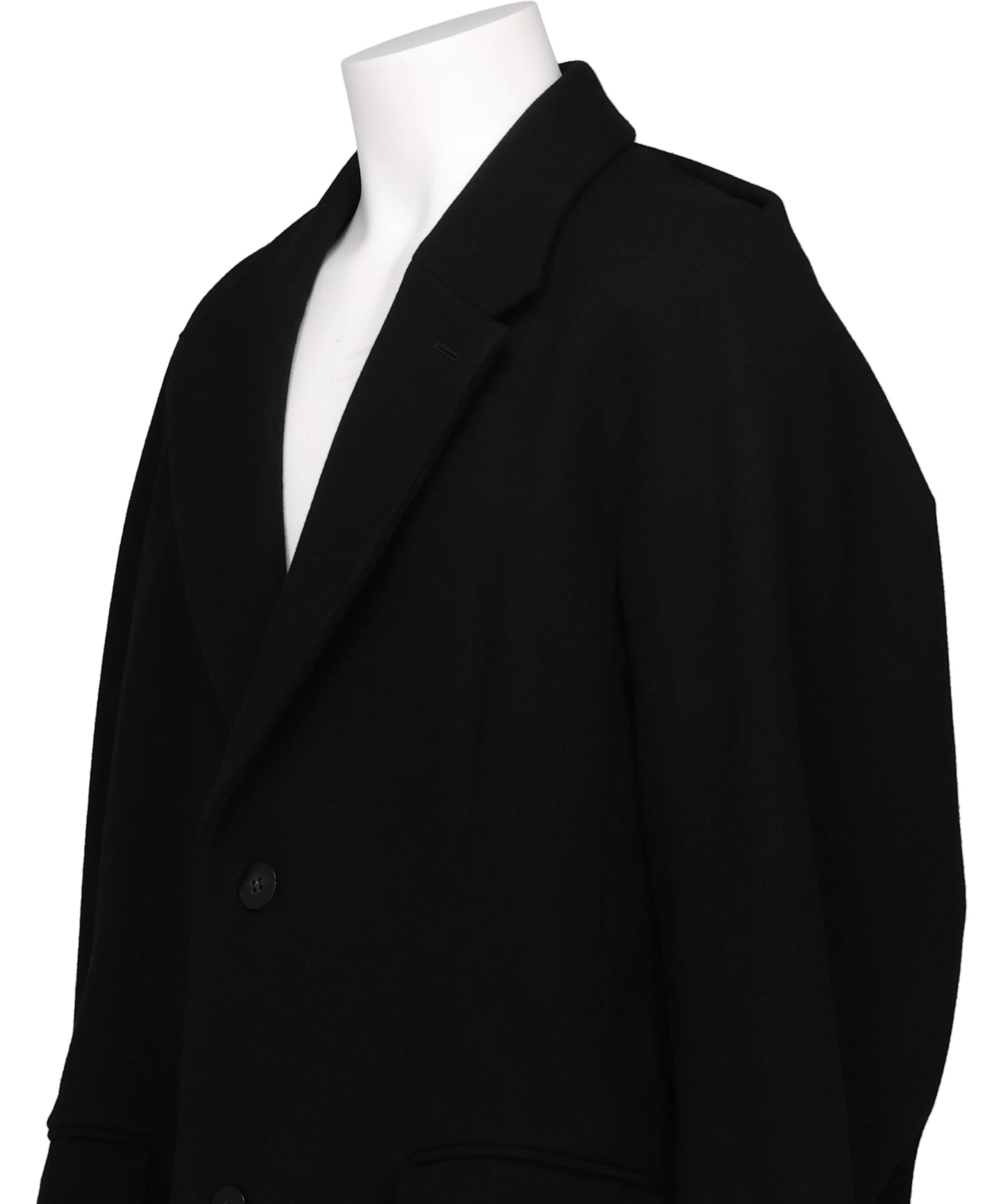 NOTCHED LAPEL OVERCOAT IN MELTON WOOL