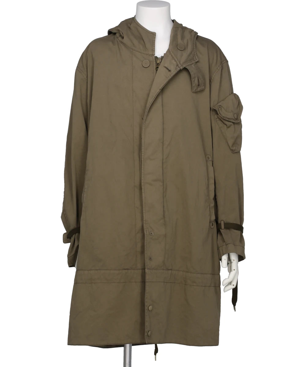 GARMENT DYED HOODIE COAT