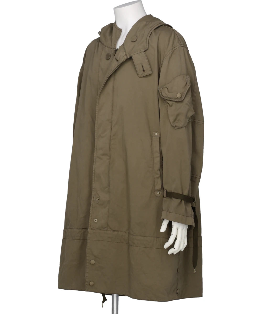 GARMENT DYED HOODIE COAT