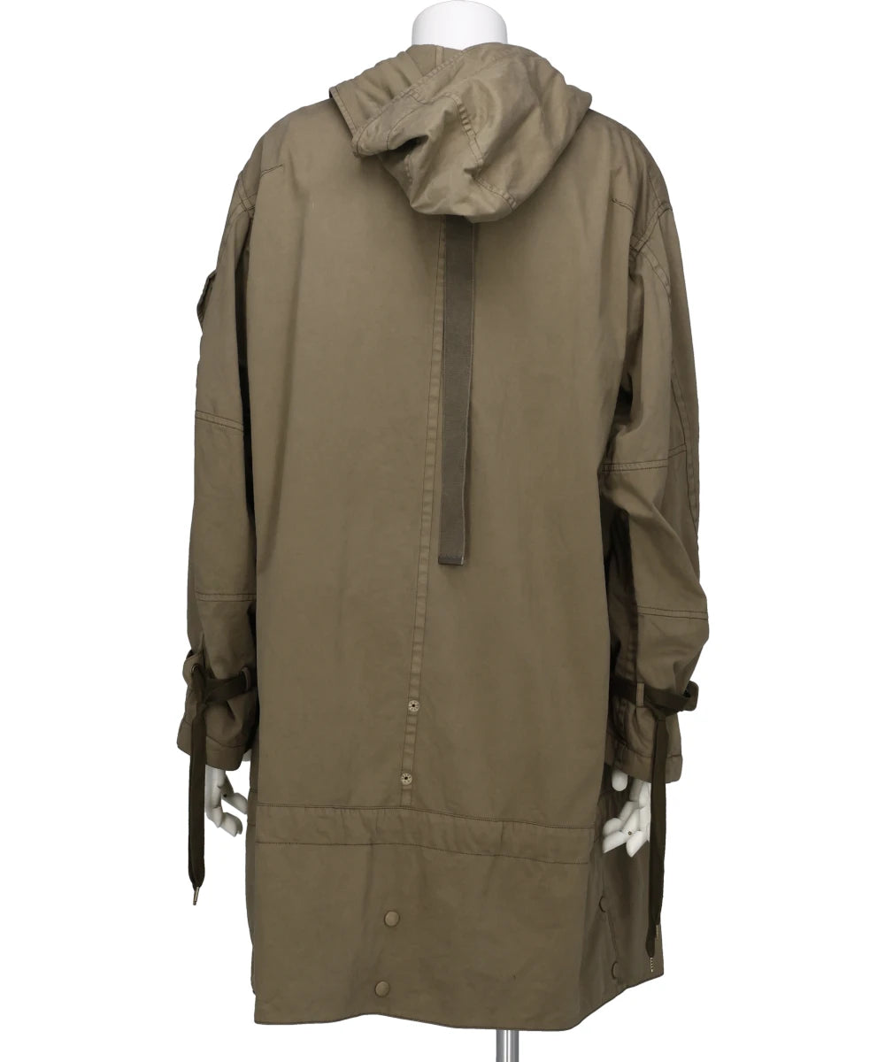 GARMENT DYED HOODIE COAT