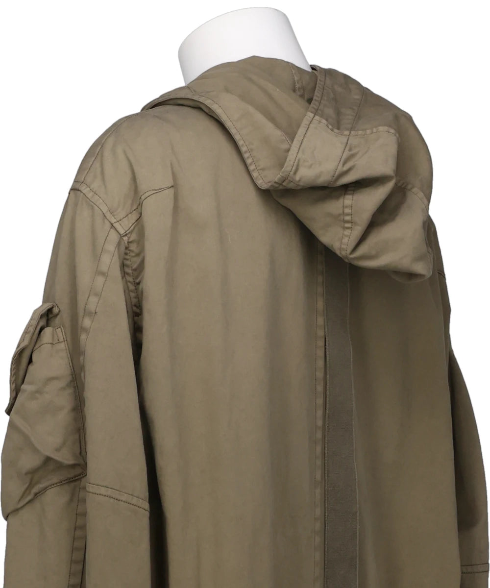 GARMENT DYED HOODIE COAT