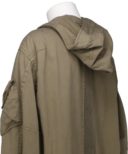 GARMENT DYED HOODIE COAT